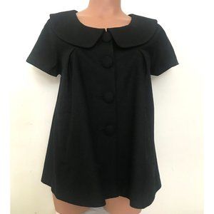 Gracie short sleeve wool blend pea coat jacket S